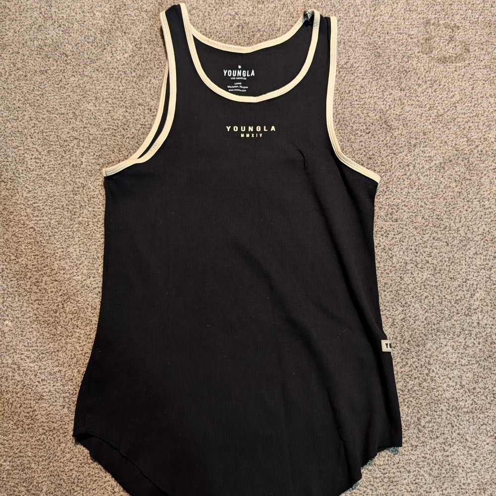 YoungLA Men's Black Tank Top